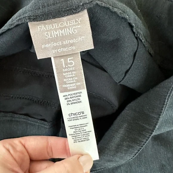 Chicos Pants Lot Of 2 Sz 10 Short So Slimming Sz 1.5 Career Office Trouser​​​​​​ - Picture 5 of 6